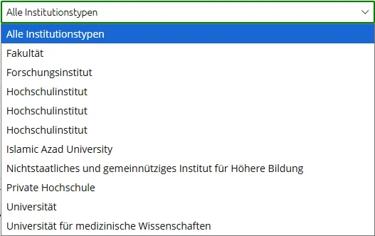 ( Anabin ) جلسه 4 : آموزش ارزیابی دانشگاه در پایگاه داده آنابین - تصویر شماره 8 بررسی دانشگاه ارزیابی دانشگاه دانشگاه دانشگاه آلمان H +