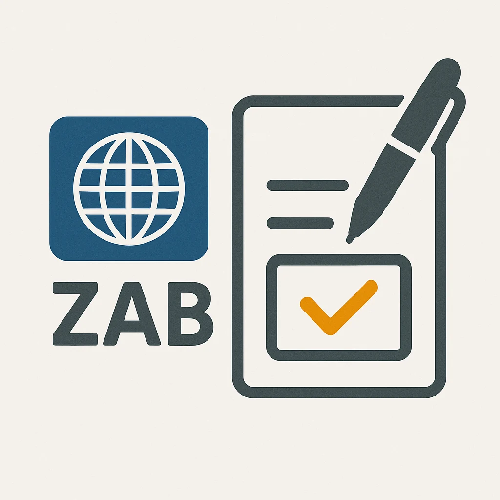 پر کردن فرم زاب
